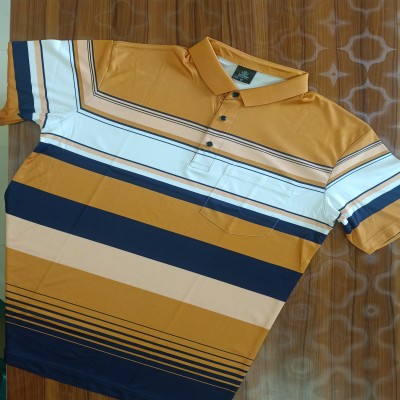 Mens China pocket Polo T-Shirt--Banana