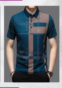 Mens China Polo T-Shirt-- blue