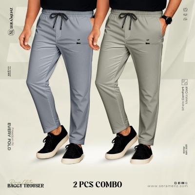 Premium UP Baggy Trouser (2 pcs combo)~ash , sky-ash