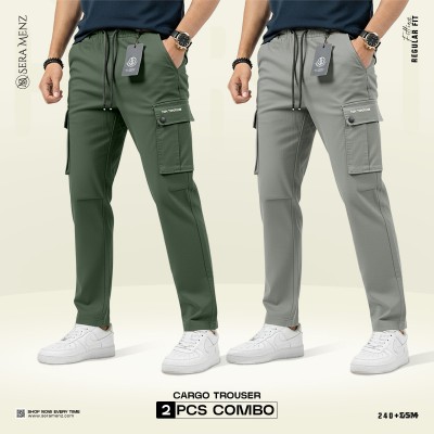 Mens Premium Cargo Trouser -(2 pcs combo)~olive, ash