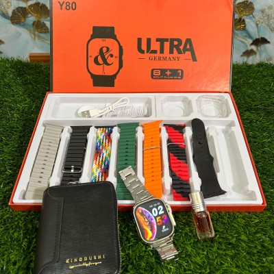 Y80 ULTRA Smart Watch Combo + (Free Card Holder & Vampire Blood Perfume)