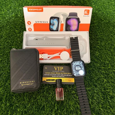 KEQIWEAR KW 90 MAX Smart Watch +(Free Card Holder & Vampire Blood Perfume+ VIP MEMBER CARD)