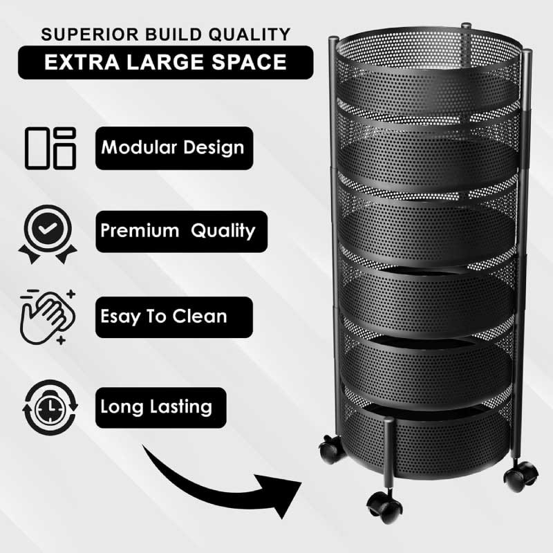 6 Layer Round Shape Kitchen Rack || 1215
