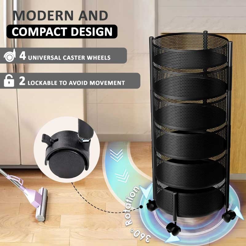 Naturally Rack Small Round 6 Layer Round Shape Kitchen Rack || 1215